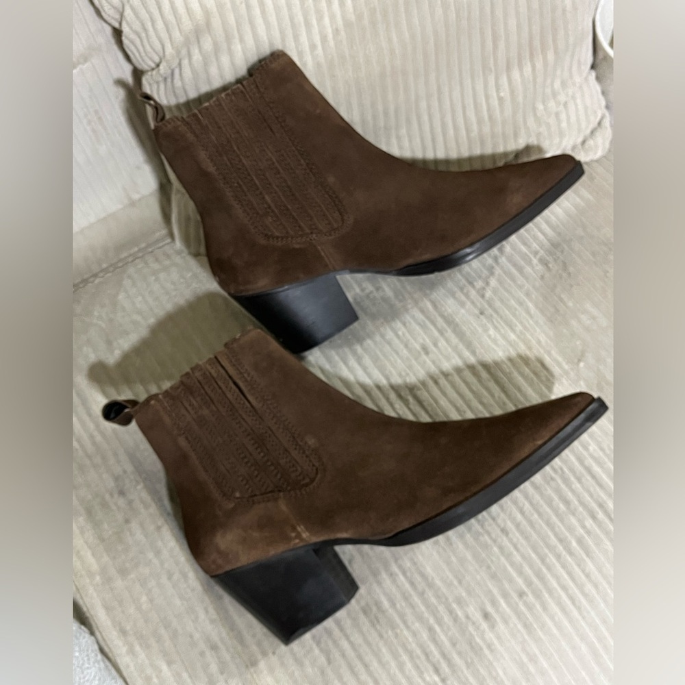 ASOS Suede Brown Ankle Booties